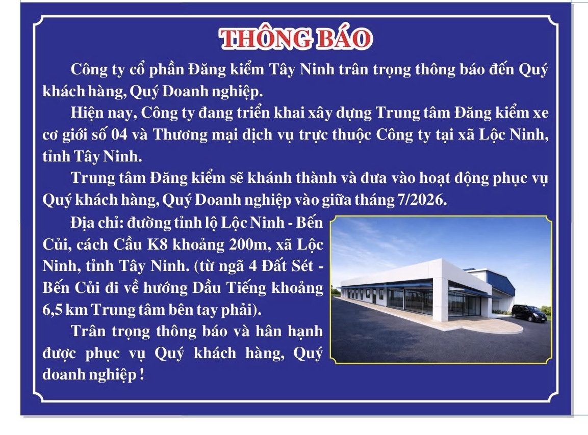 CÔNG TY CỔ PHẦN ĐĂNG KIỂM TÂY NINH TUYỂN DỤNG
